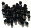 50 6x6mm Ornelia Cut Black Beads